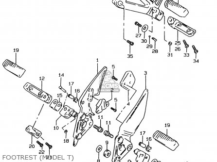 FOOTREST (MODEL T) - GSF1200SA 1996 (T)