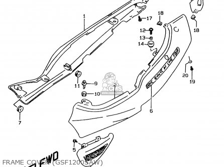 FRAME COVER (GSF1200SAW) - GSF1200SA 1996 (T)