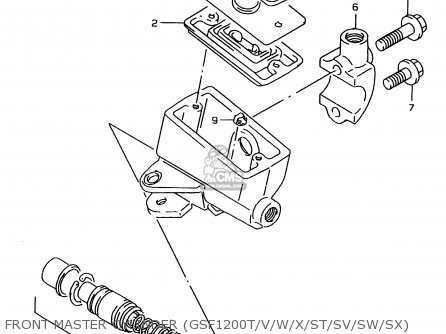 FRONT MASTER CYLINDER (GSF1200T/V/W/X/ST/SV/SW/SX) - GSF1200SA 1996 (T)