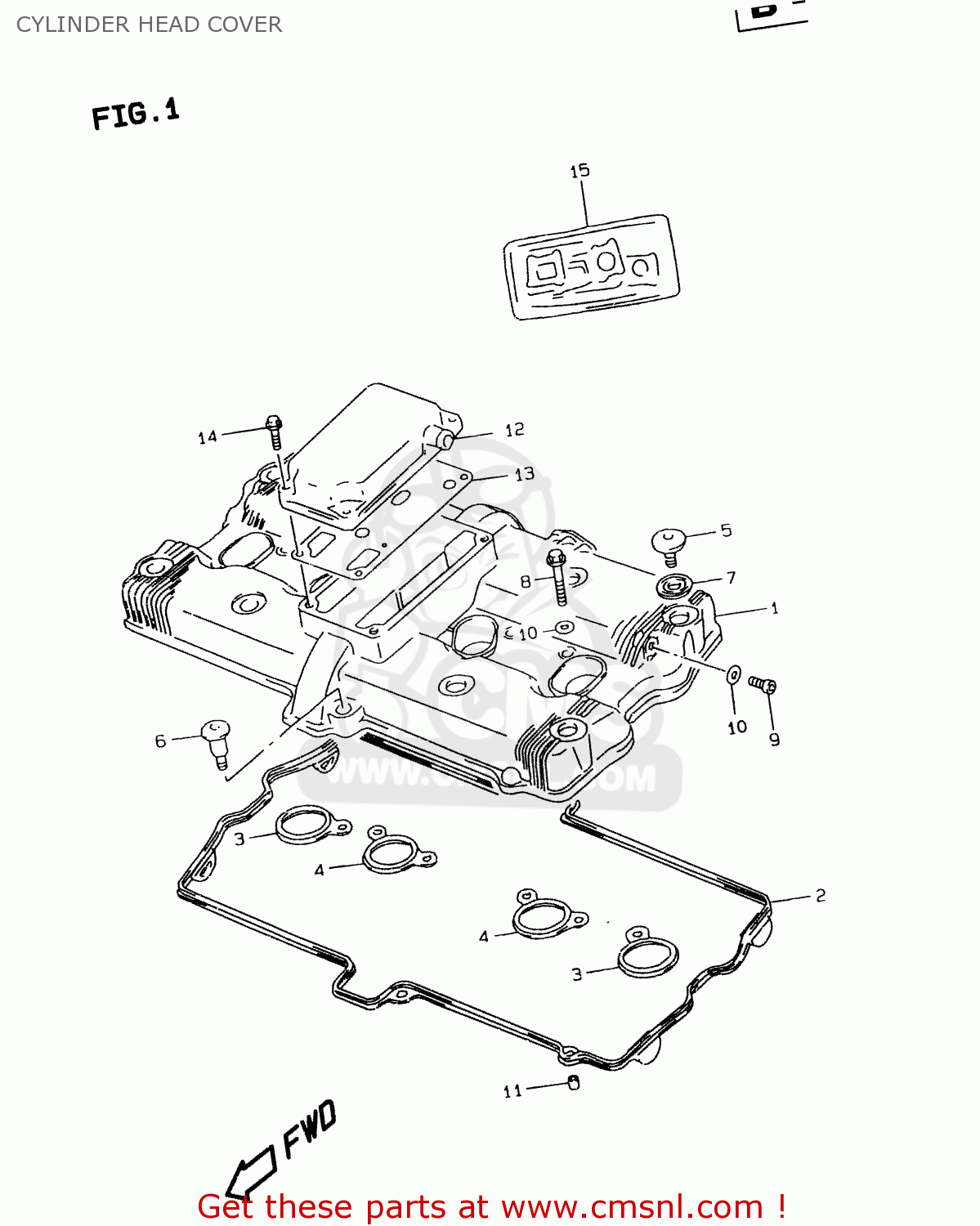 CYLINDER HEAD COVER GSF1200SA 1997 (V) (E02 E04 E17 E18 E22 E24 E25 E34)