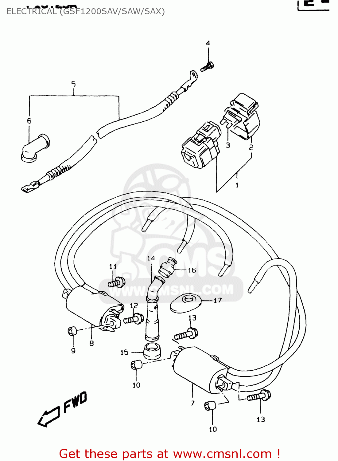 ELECTRICAL (GSF1200SAV/SAW/SAX) GSF1200SA 1998 (W) (E17 E18 E22 E34)