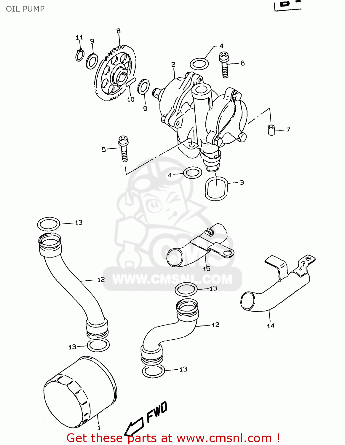 OIL PUMP GSF1200SA 1998 (W) (E17 E18 E22 E34)