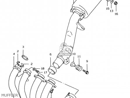 MUFFLER - GSF1200SA 1998 (W) (E17 E18 E22 E34)