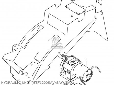 HYDRAULIC UNIT (GSF1200SAV/SAW/SAX) - GSF1200SA 1998 (W) (E17 E18 E22 E34)