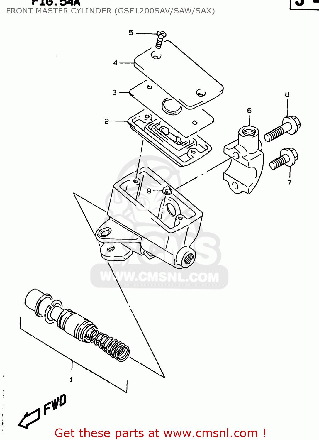 FRONT MASTER CYLINDER (GSF1200SAV/SAW/SAX) GSF1200SA 1999 (X) (E02 E04 E17 E18 E22 E24 E25 E34)