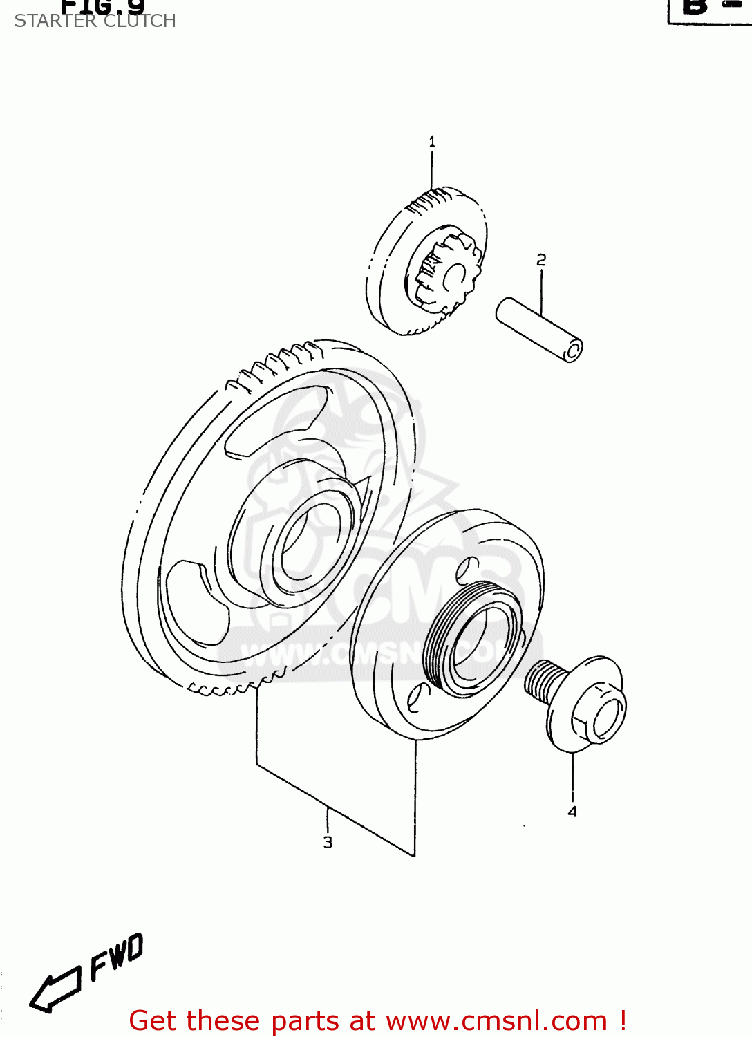 STARTER CLUTCH GSF1200SA 1999 (X) (E02 E04 E17 E18 E22 E24 E25 E34)