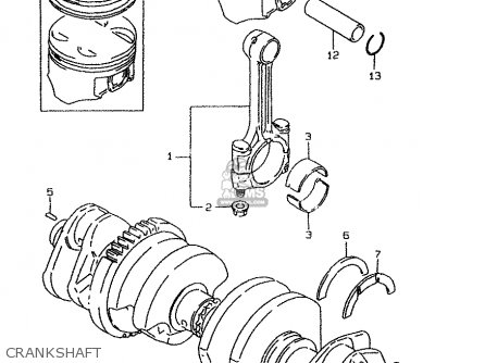 CRANKSHAFT - GSF1200SA 1999 (X) (E02 E04 E17 E18 E22 E24 E25 E34)