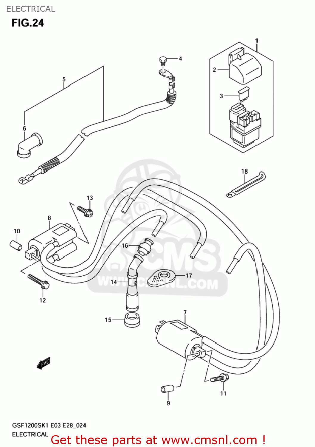 ELECTRICAL GSF1200Z BANDIT 2001 (K1) USA (E03)