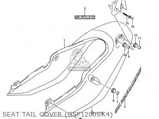 SEAT TAIL COVER (GSF1200SK4) - GSF1200Z BANDIT 2001 (K1) USA (E03)
