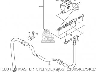 CLUTCH MASTER CYLINDER (GSF1200SK1/SK2/SK3/SK4/SK5/SZK5) - GSF1200Z BANDIT 2002 (K2) USA (E03)