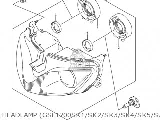 HEADLAMP (GSF1200SK1/SK2/SK3/SK4/SK5/SZK5) - GSF1200Z BANDIT 2002 (K2) USA (E03)
