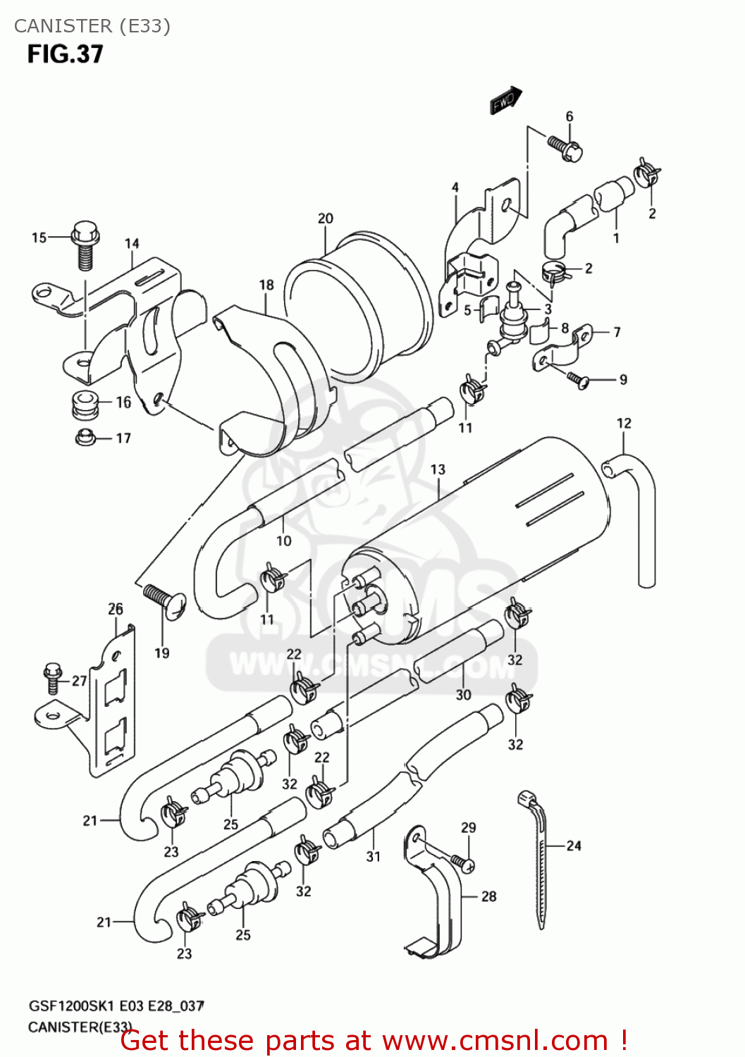 CANISTER (E33) GSF1200Z BANDIT 2004 (K4) USA (E03)