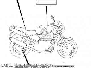 LABEL (GSF1200K1/K2/K3) - GSF1200Z BANDIT 2004 (K4) USA (E03)