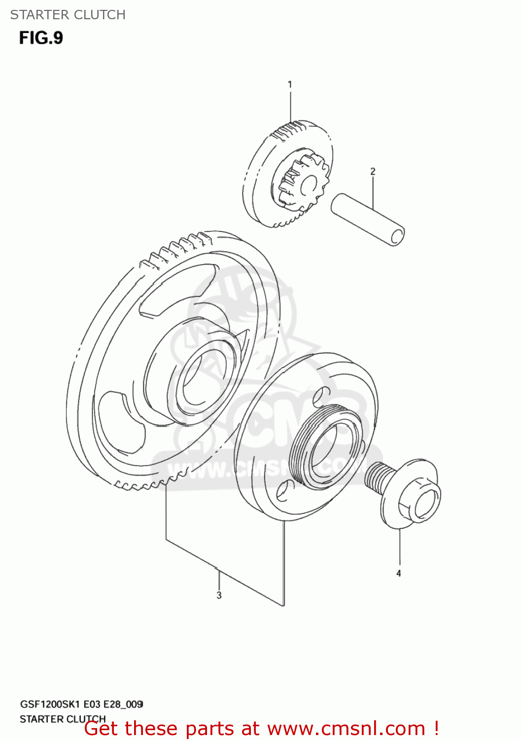 STARTER CLUTCH GSF1200Z BANDIT 2005 (K5) USA (E03)