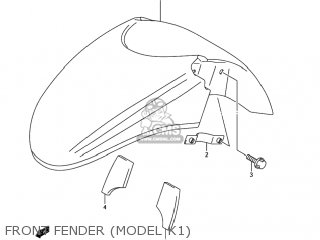 FRONT FENDER (MODEL K1) - GSF1200Z BANDIT 2005 (K5) USA (E03)