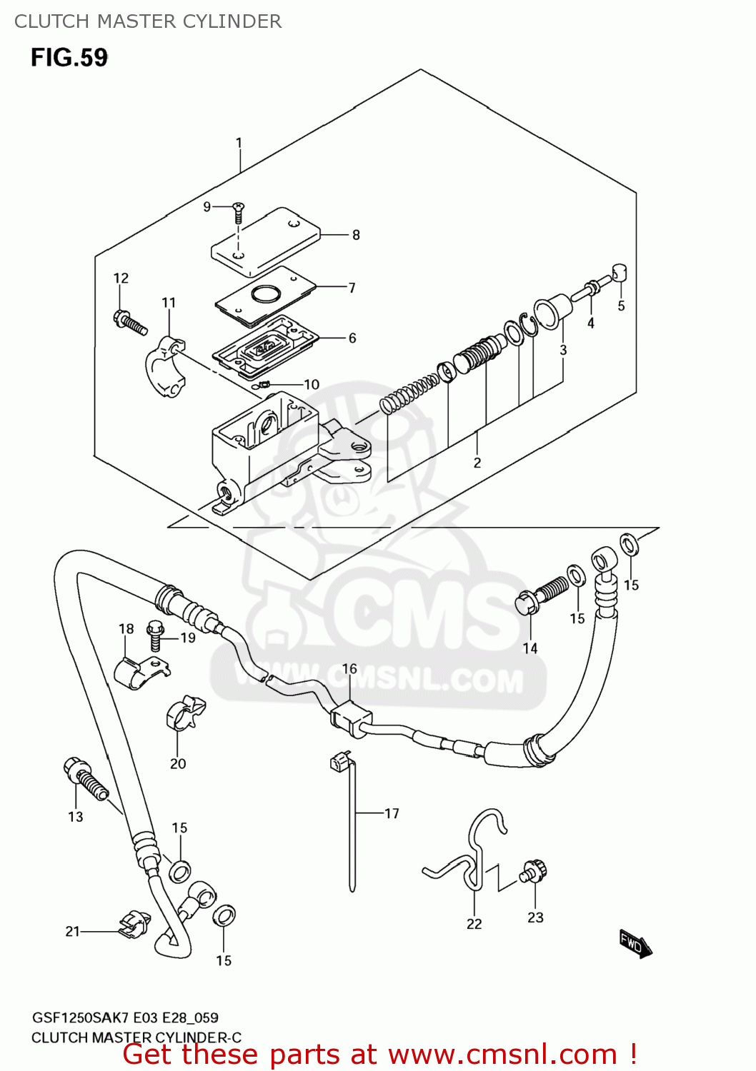 CLUTCH MASTER CYLINDER GSF1250S BANDIT 2007 (K7) USA (E03)