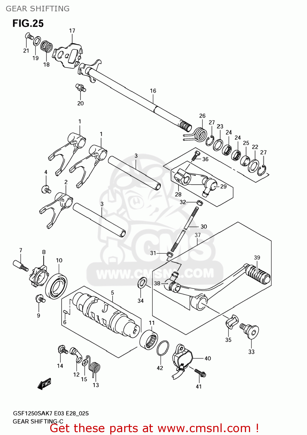 GEAR SHIFTING GSF1250S BANDIT 2007 (K7) USA (E03)