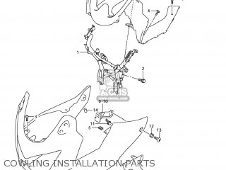 COWLING INSTALLATION PARTS - GSF1250S BANDIT 2007 (K7) USA (E03)