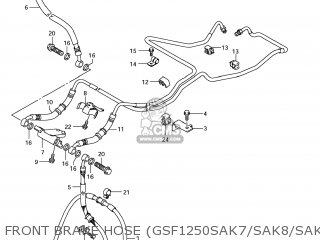 FRONT BRAKE HOSE (GSF1250SAK7/SAK8/SAK9) - GSF1250S BANDIT 2007 (K7) USA (E03)