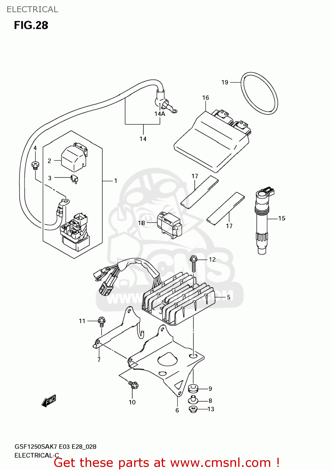 ELECTRICAL GSF1250S BANDIT 2008 (K8) USA (E03)