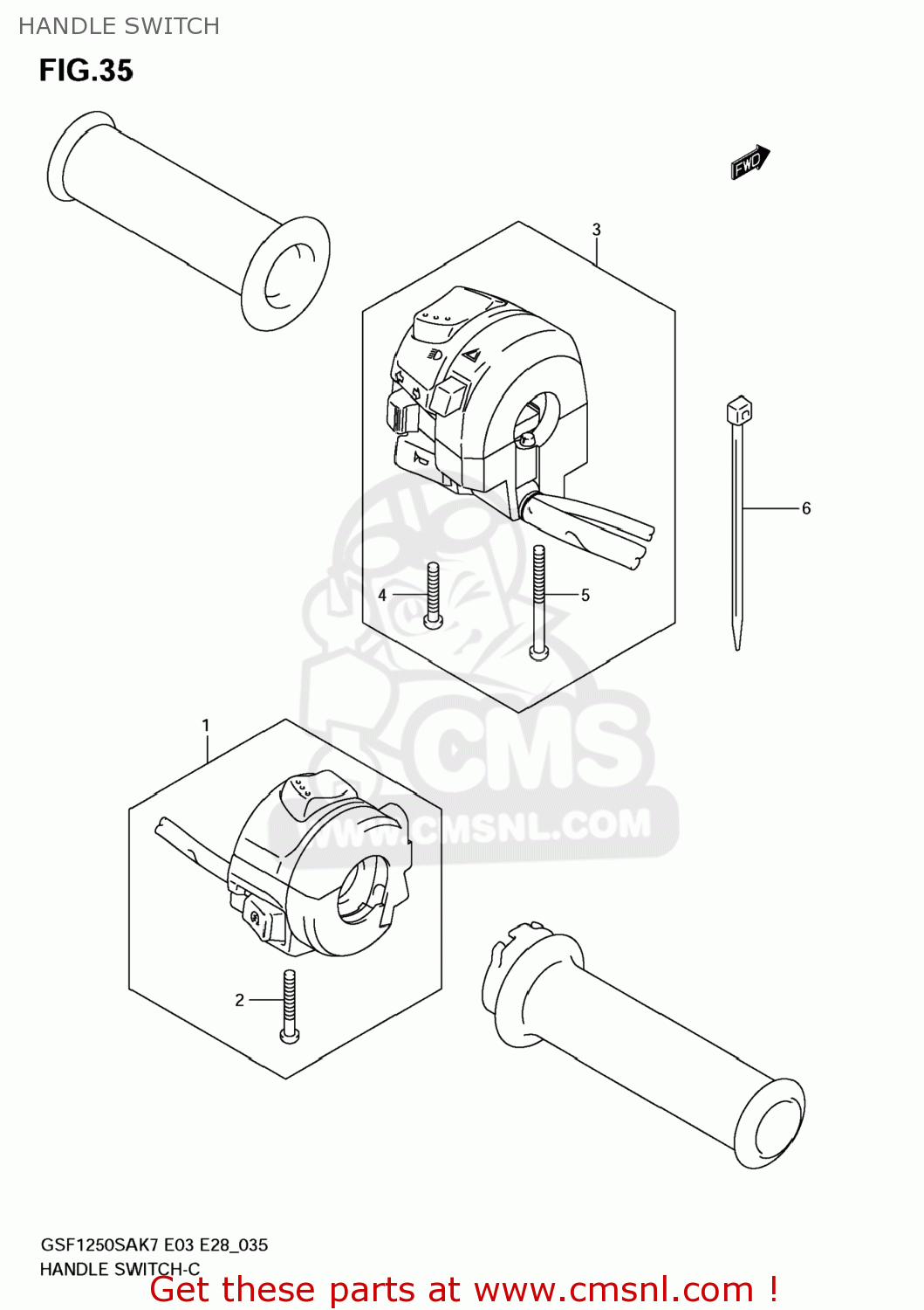 HANDLE SWITCH GSF1250S BANDIT 2008 (K8) USA (E03)