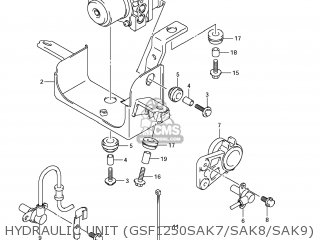 HYDRAULIC UNIT (GSF1250SAK7/SAK8/SAK9) - GSF1250S BANDIT 2008 (K8) USA (E03)
