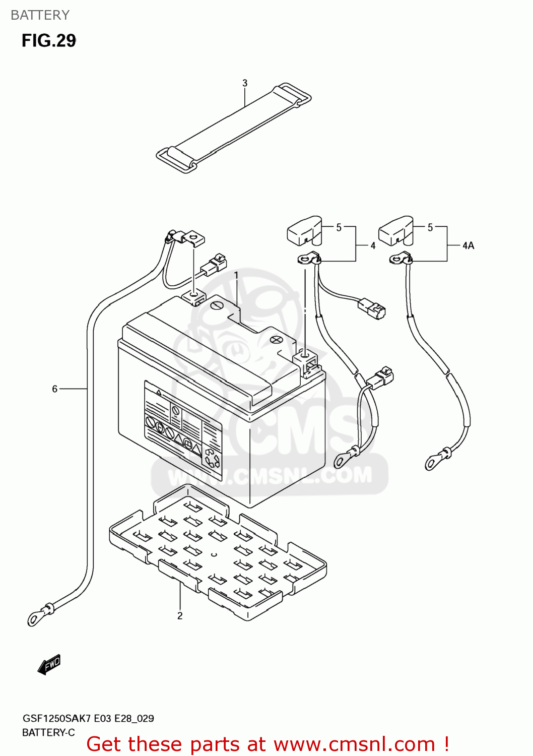 BATTERY GSF1250S BANDIT 2009 (K9) USA (E03)