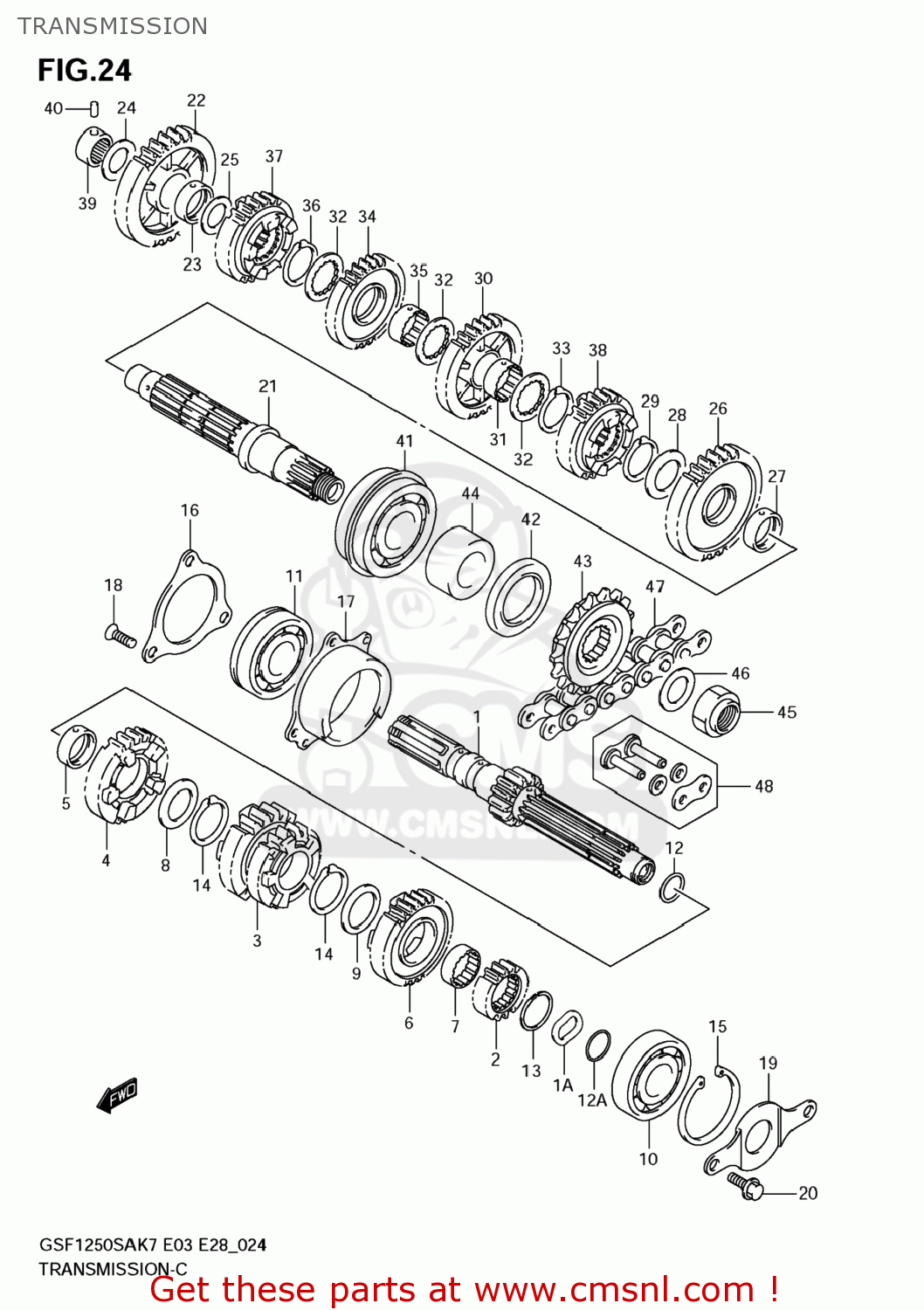 TRANSMISSION GSF1250S BANDIT 2009 (K9) USA (E03)