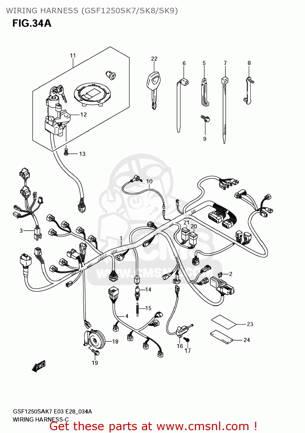 WIRING HARNESS (GSF1250SK7/SK8/SK9) GSF1250S BANDIT 2009 (K9) USA (E03)