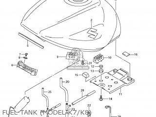 FUEL TANK (MODEL K7/K8) - GSF1250S BANDIT 2009 (K9) USA (E03)