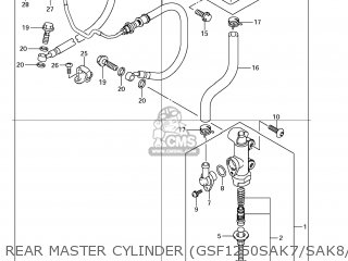 REAR MASTER CYLINDER (GSF1250SAK7/SAK8/SAK9) - GSF1250S BANDIT 2009 (K9) USA (E03)