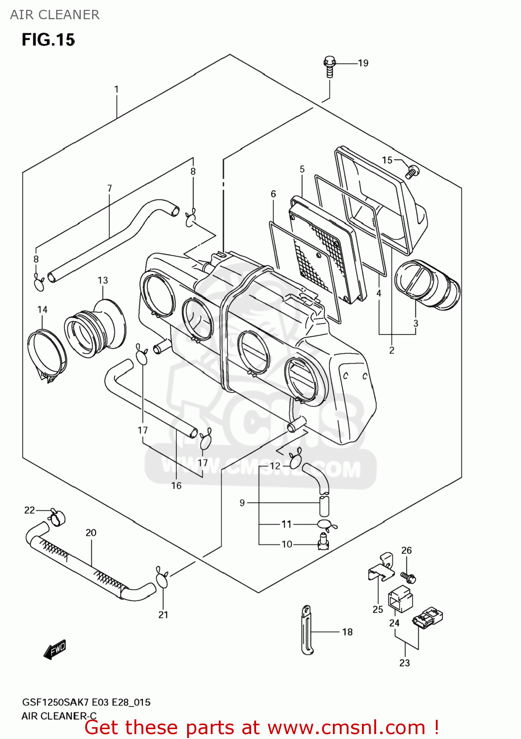 AIR CLEANER GSF1250SA BANDIT 2007 (K7) USA (E03)