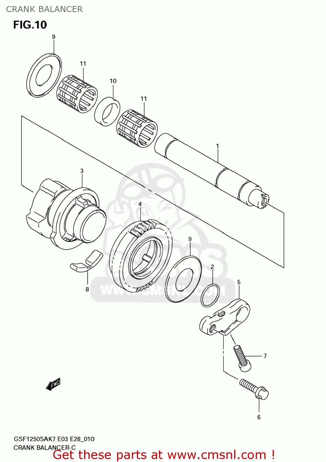CRANK BALANCER GSF1250SA BANDIT 2007 (K7) USA (E03)