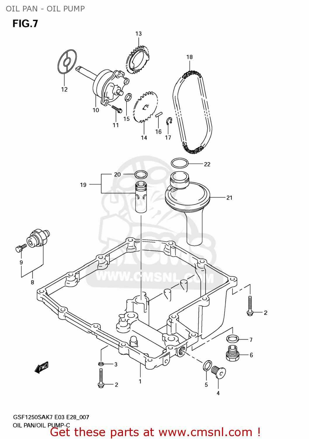 OIL PAN - OIL PUMP GSF1250SA BANDIT 2007 (K7) USA (E03)