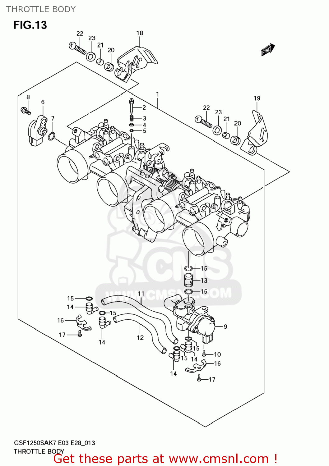 THROTTLE BODY GSF1250SA BANDIT 2007 (K7) USA (E03)