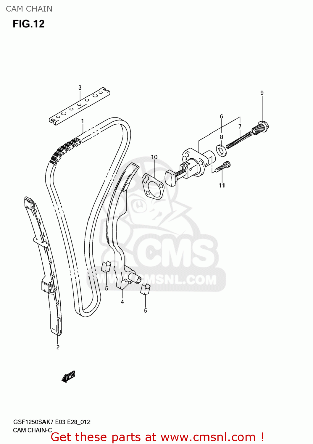 CAM CHAIN GSF1250SA BANDIT 2008 (K8) CALIFORNIA (E33)