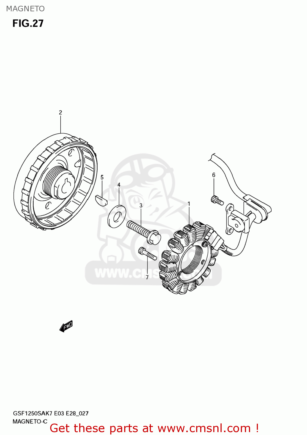 MAGNETO GSF1250SA BANDIT 2008 (K8) CALIFORNIA (E33)