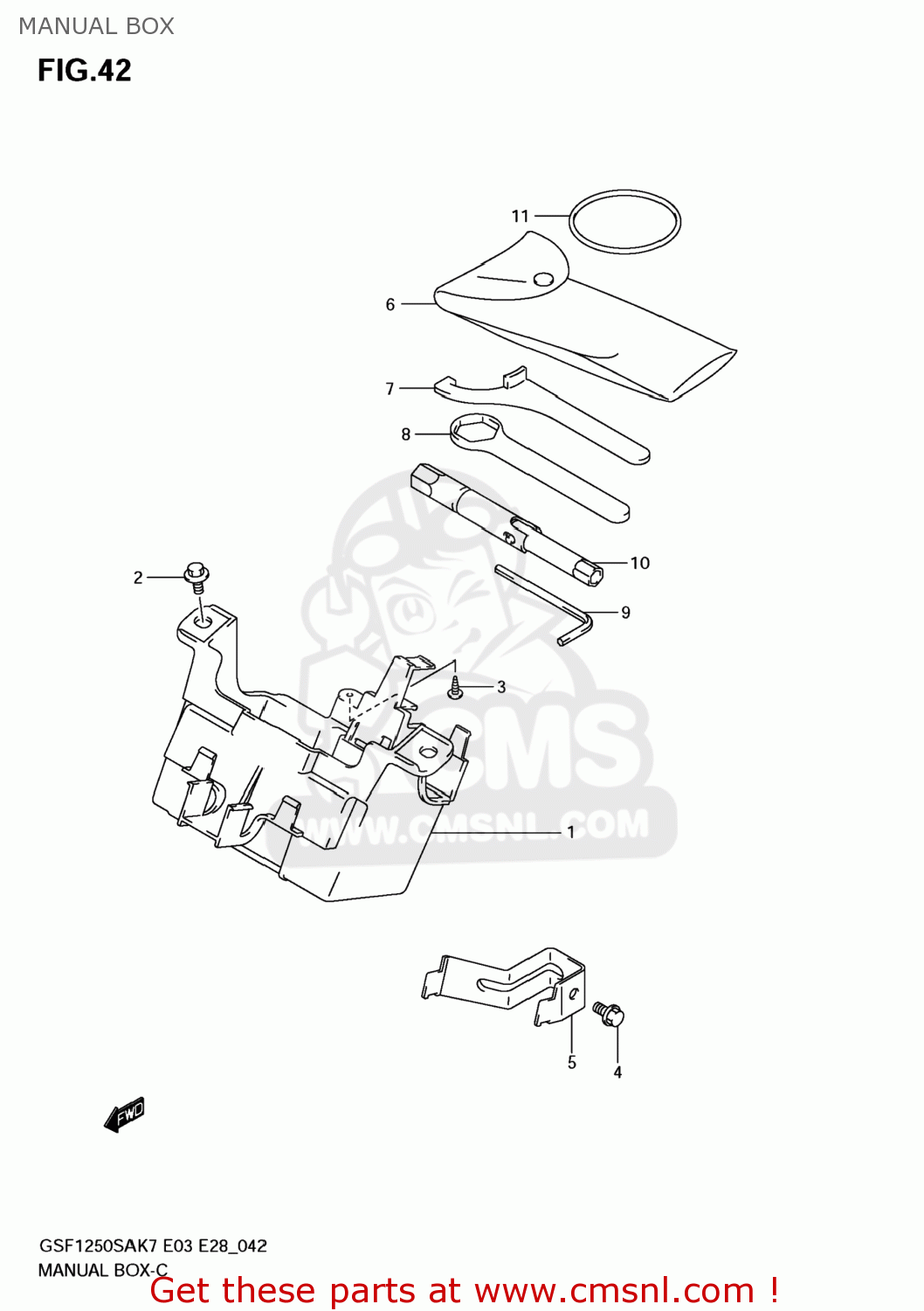 MANUAL BOX GSF1250SA BANDIT 2008 (K8) CALIFORNIA (E33)