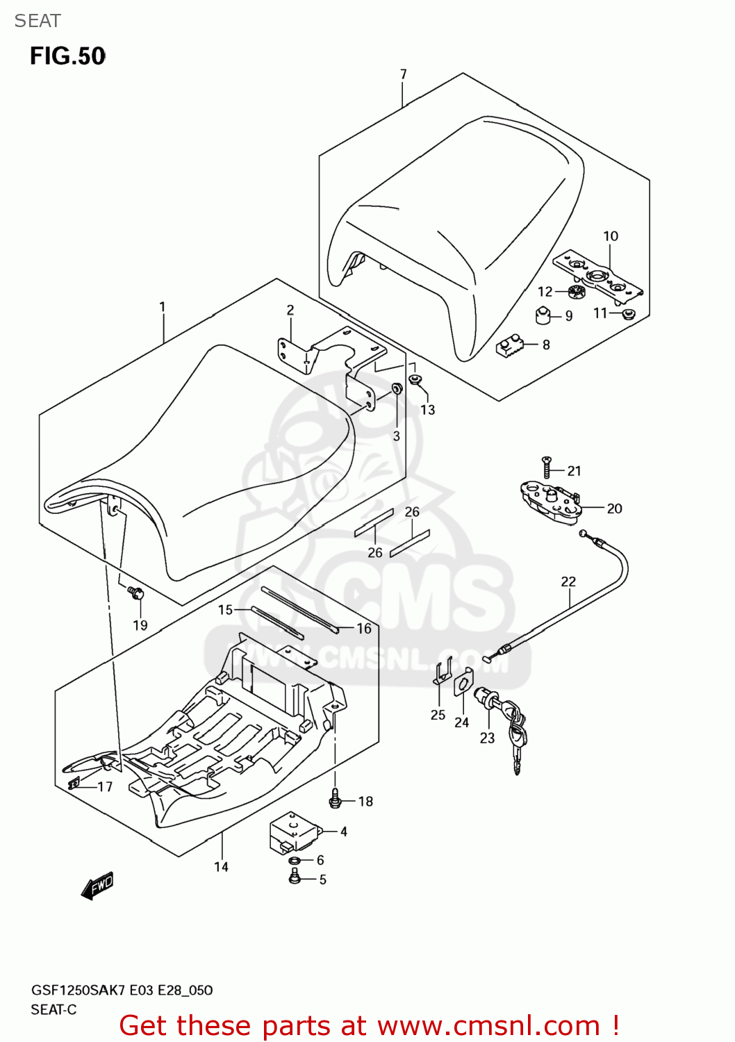 SEAT GSF1250SA BANDIT 2008 (K8) CALIFORNIA (E33)