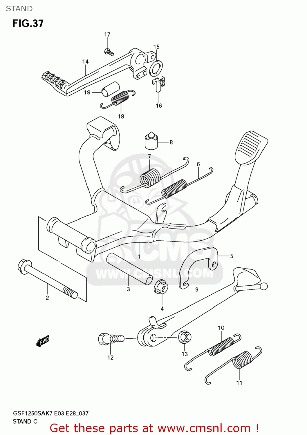 STAND GSF1250SA BANDIT 2008 (K8) CALIFORNIA (E33)
