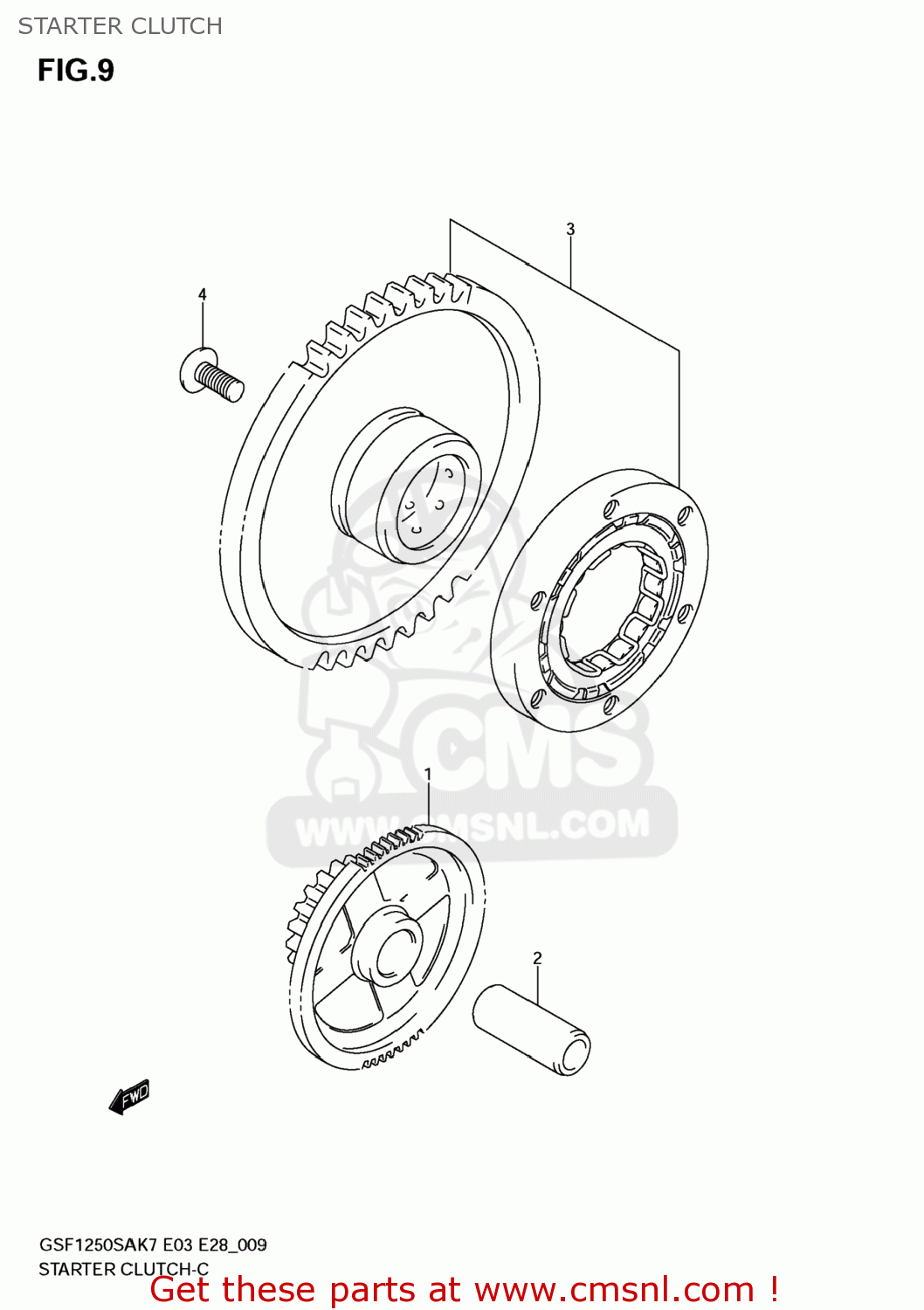 STARTER CLUTCH GSF1250SA BANDIT 2008 (K8) CALIFORNIA (E33)