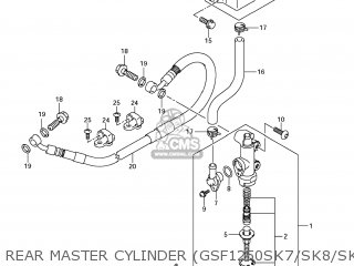 REAR MASTER CYLINDER (GSF1250SK7/SK8/SK9) - GSF1250SA BANDIT 2008 (K8) CALIFORNIA (E33)