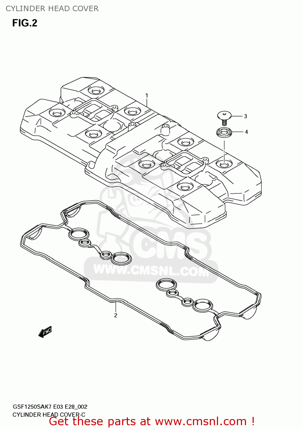 CYLINDER HEAD COVER GSF1250SA BANDIT 2009 (K9) CALIFORNIA (E33)