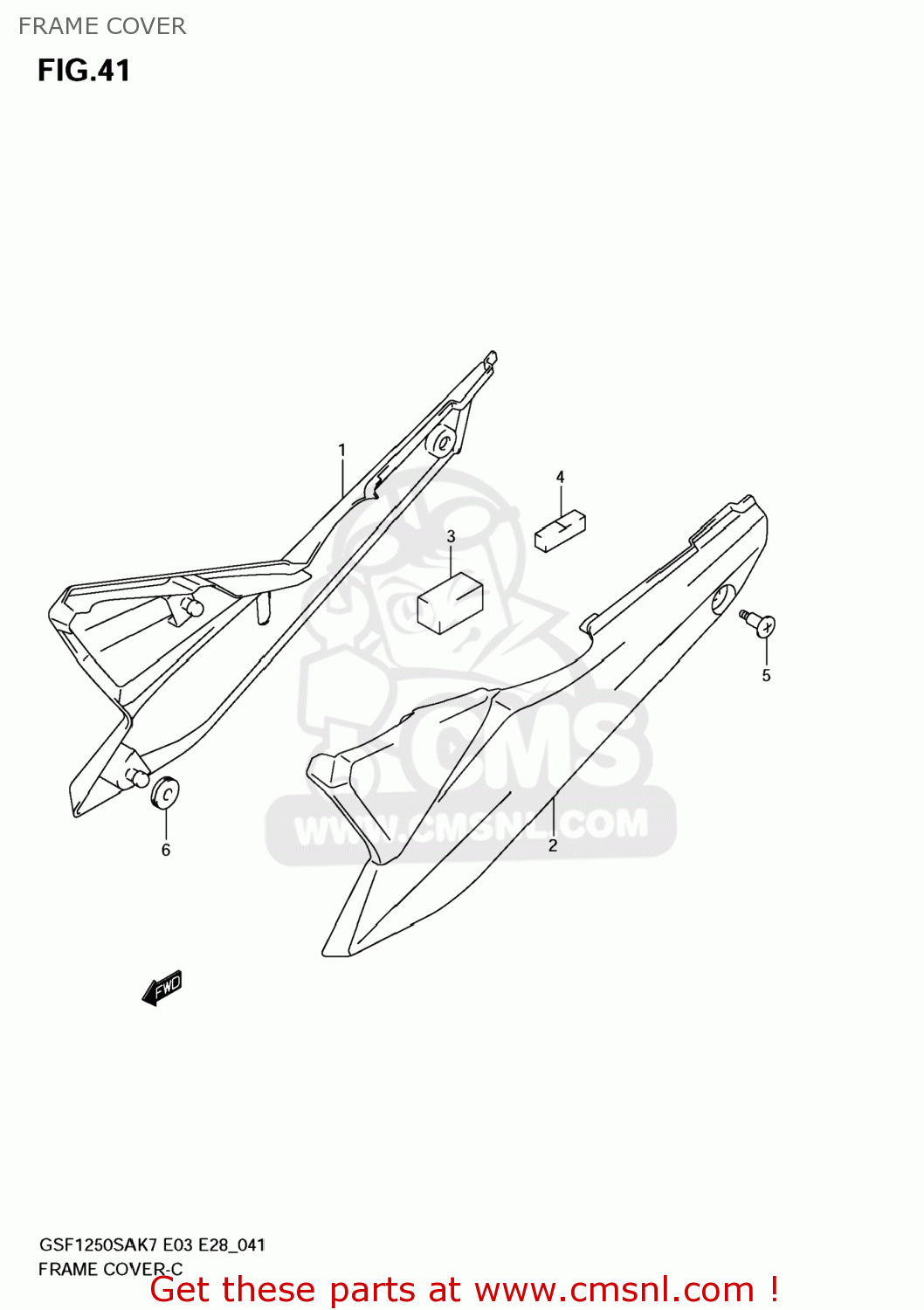 FRAME COVER GSF1250SA BANDIT 2009 (K9) CALIFORNIA (E33)