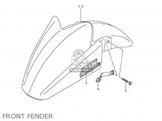 FRONT FENDER - GSF1250SA BANDIT 2009 (K9) CALIFORNIA (E33)