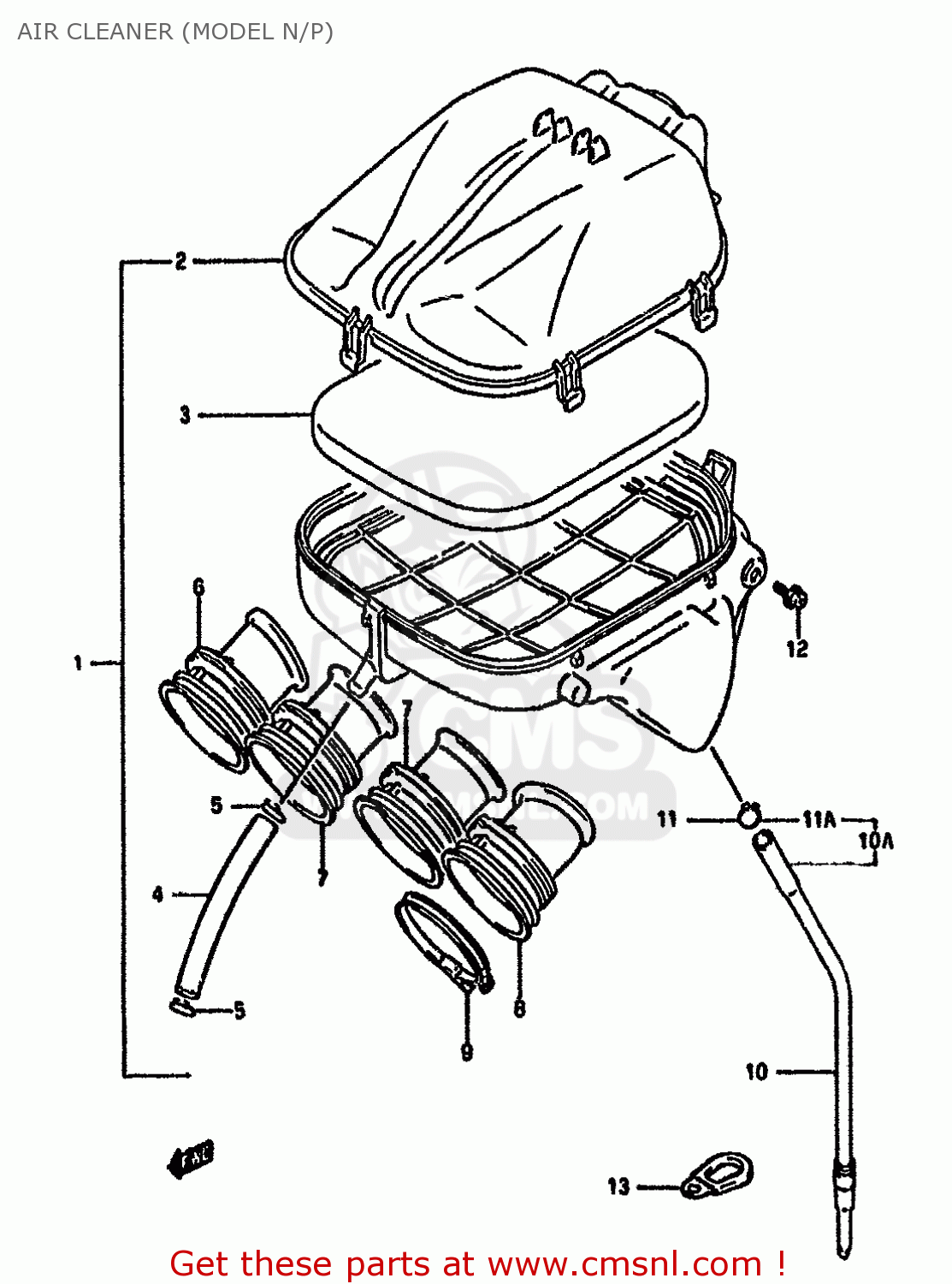 AIR CLEANER (MODEL N/P) GSF400 1991 (M) (E02 E04 E16 E21 E22 E24 E25 E34 E53)