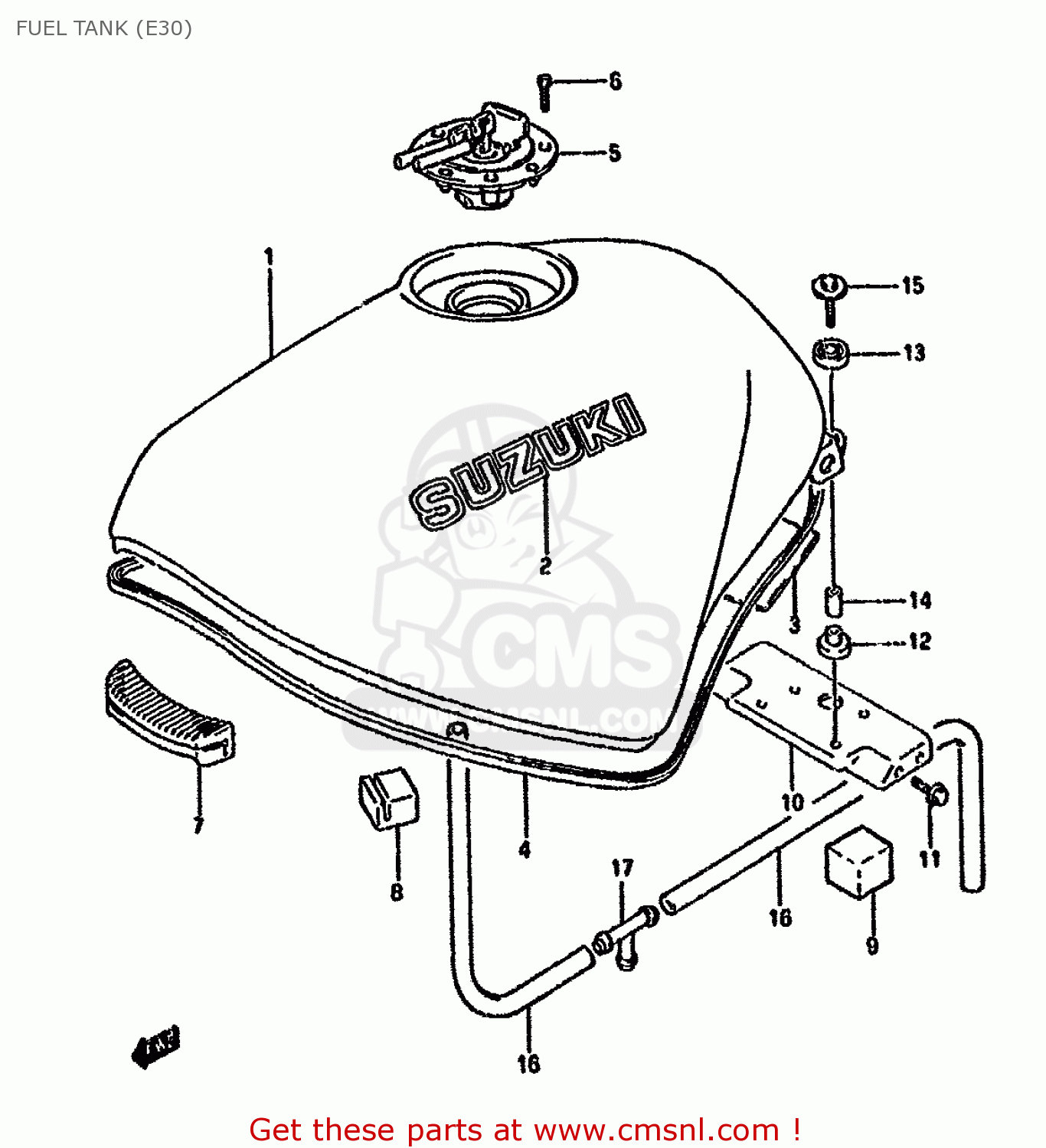 FUEL TANK (E30) GSF400 1991 (M) (E02 E04 E16 E21 E22 E24 E25 E34 E53)