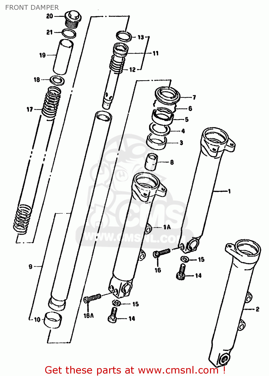 FRONT DAMPER GSF400 1991 (M) (E02 E04 E16 E21 E22 E24 E25 E34 E53)