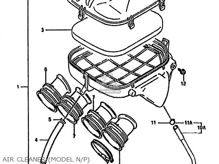 AIR CLEANER (MODEL N/P) - GSF400 1991 (M) (E02 E04 E16 E21 E22 E24 E25 E34 E53)