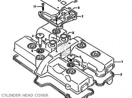 CYLINDER HEAD COVER - GSF400 1991 (M) (E02 E04 E16 E21 E22 E24 E25 E34 E53)